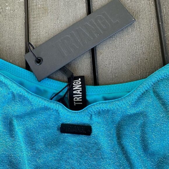 TRIANGL BOTTOM ONLY MICA - NORMAL BABY BLUE SPARKLE NO BAG NEW WITH TAGS - Picture 3 of 7